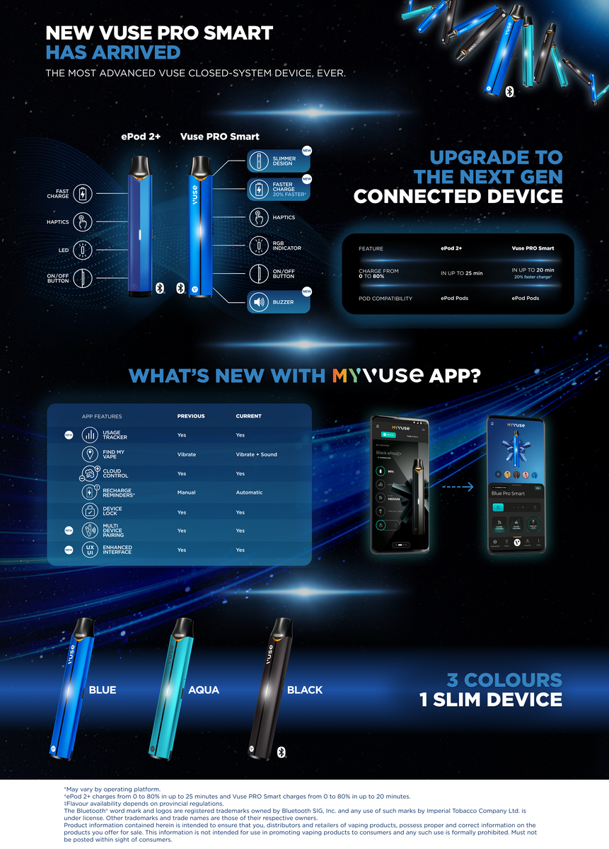 VUSE PRO SMART DEVICE Canada Vape Club VUSE PRO SMART DEVICE Canada Vape Club