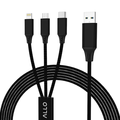 CÂBLE DE CHARGE USB ALLO 3 EN 1