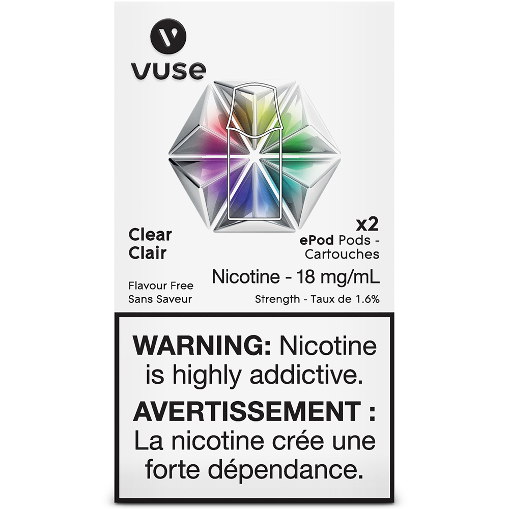 GOUSSES VUSE EPOD CLAIRES (SANS SAVEUR) Canada Vape Club GOUSSES VUSE EPOD CLAIRES (SANS SAVEUR) Canada Vape Club